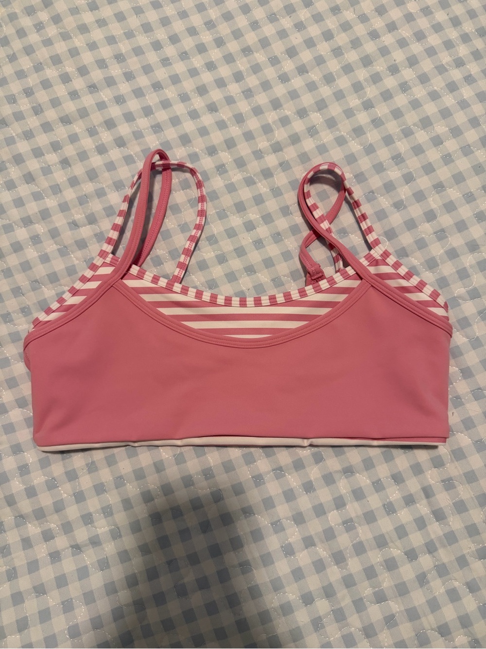 NWOT Liaison the label pink stripe layered bra